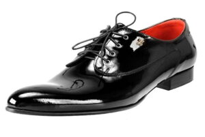 Eleganckie sznurowane buty do garnituru  [MODEL:820-01 Vernice nero]