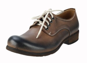 Glany włoskie old niskie sznurowane półbuty  brazowe skórzane przecierane czarne [MODEL:729-03 Canavarro antico]