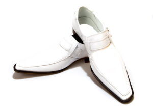 Półbuty męskie białe lakierki ślub [MODEL: 566-13 Bianco vernice]