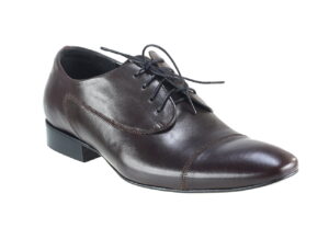 Obuwie męskie wizytowe derby oxford sznurowane skórkowe brązowe [MODEL: 711-22 Brown euro]
