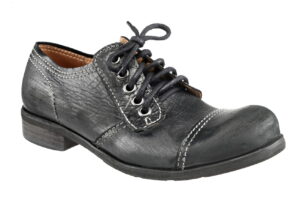 Glany włoskie czarne skórzane Colin Farrell  old sznurowane przecierane drapane [MODEL:  729-01 nero molto antico colin]