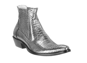 Kowbojki włoskie wsuwane skórzane wysokie [MODEL: 810-44 Argento]