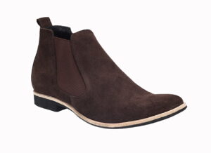 Casual wygodne lekkie botki  męskie zamsz wsuwane  [MODEL: 934-32 Marrone camoscio]