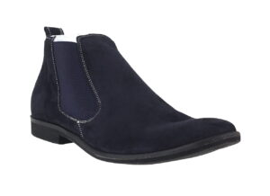 Granatowe zamszowe lekkie wygodne sztyblet męskie do kostki [MODEL:  934-91 Blue camoscio]