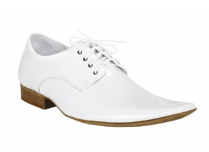 Włoskie buty męskie białe ślubne [MODEL: 960-13 Bianco vernice]
