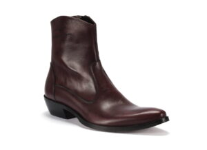 Wysokie włoskie skórkowe kowbojki męskie [MODEL: 1013-17 Brown]
