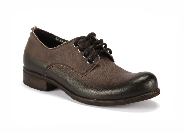 Sznurowane półbuty skórzane niskie kolorowe Colin Farrell [MODEL:  729-88 Brown]