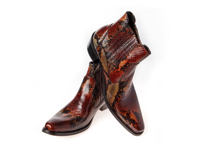 Włoskie kowbojki męskie skrzórzane skóra krokodyl cowboy boots 38-46 [MODEL: 810-79 Brown]