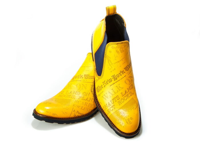 Wsuwane botki męskie skórzane casual unikat sztyblety 39-45 [MODEL: 1211-15 Giallio]