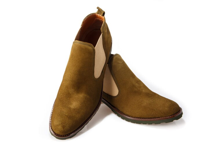 Sztyblety zamszowe wsuwane męskie do kostki 39-45 [MODEL: 1215-16 Green camoscio]