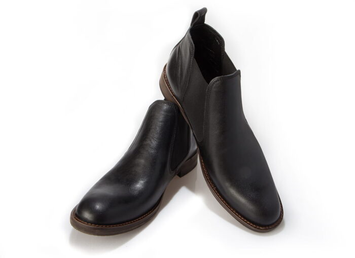 Sztyblety męskie casual do kostki skórzane wsuwane 39-45 [MODEL: 1215-01 Nero]