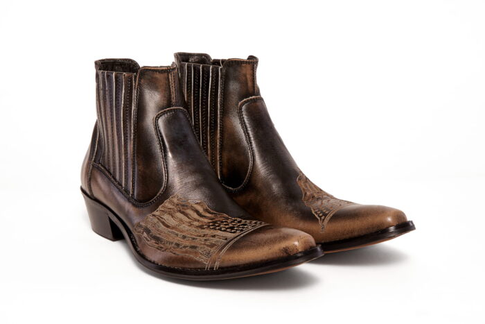 kowbojki męskie skórzane