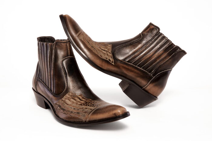 męskie włoskie kowbojki ze skóry