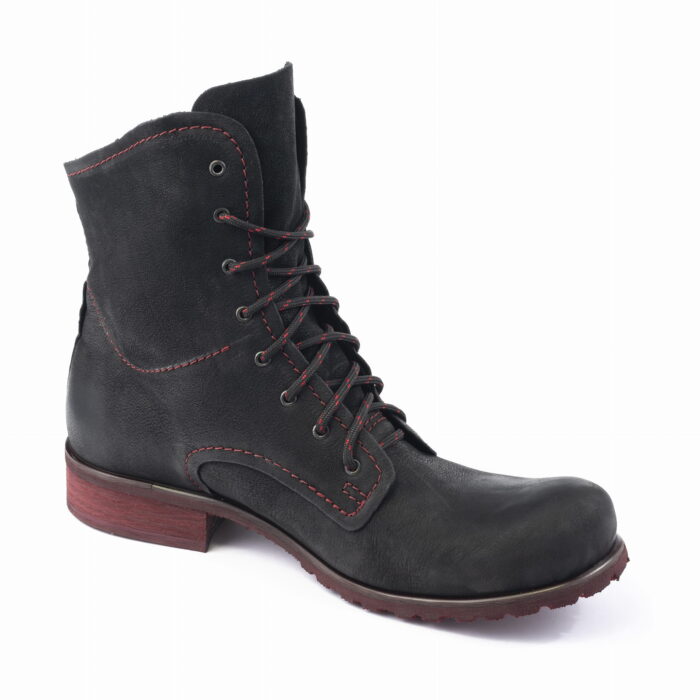 Wysokie trzewiki kozak botki skóra old czarne bordo glany czarne [MODEL: 736-01 krepa]