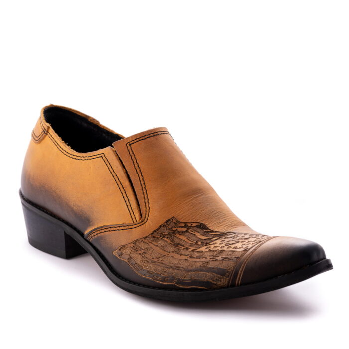 low leather cowboy boots kowbojki skóra old beżowe niskie [MODEL: 812-02 beige deis]