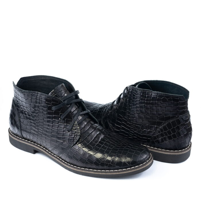 39-45 Botki kozaki trzewiki skóra czarne sztyblety [MODEL: 1059-01 nero cayman]