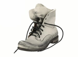 Wysokie włoskie glany Colin Farrell  męskie skórzane popielate [MODEL:736-82 grigo molto antico]